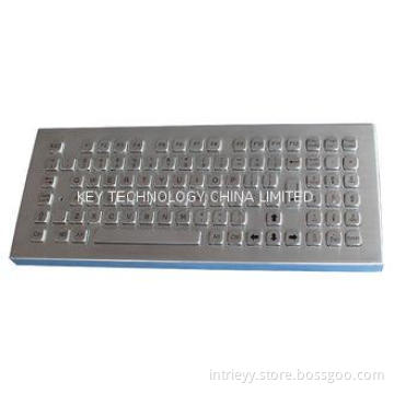 Washable Stainless Steel Keyboard Industrial Metal Desk Top